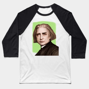 Hungarian composer Franz Liszt illustration Baseball T-Shirt